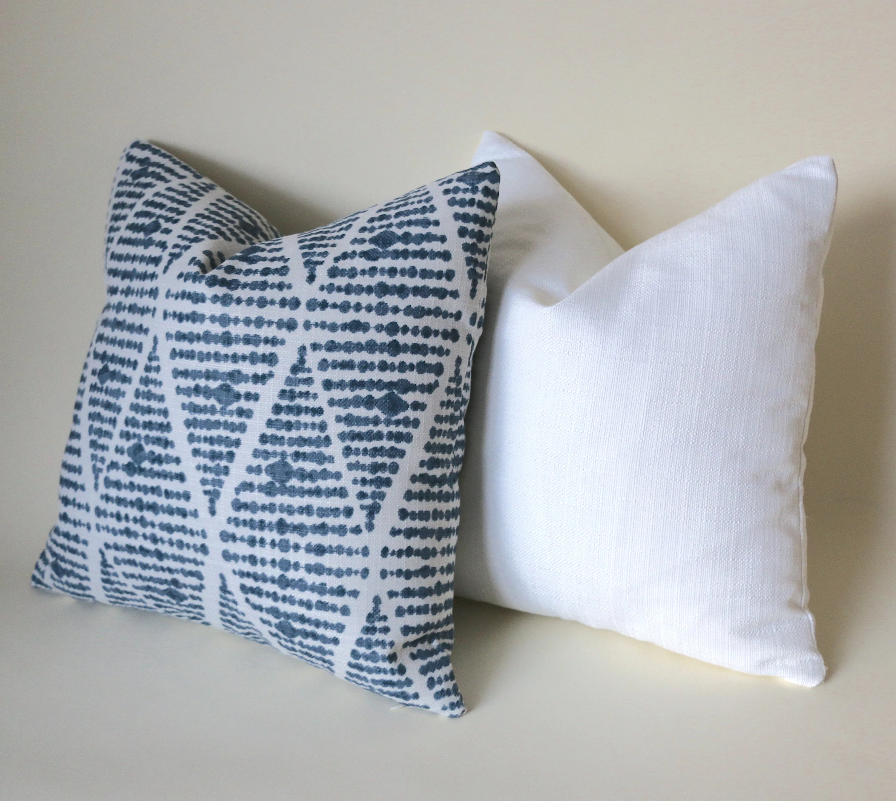 Indigo Collection: Blue Outdoor Pillow cover / 10 SIZES Outdoor Cushion / 20x20 Outdoor Pillow Cover / Outdoor Cushion Cover