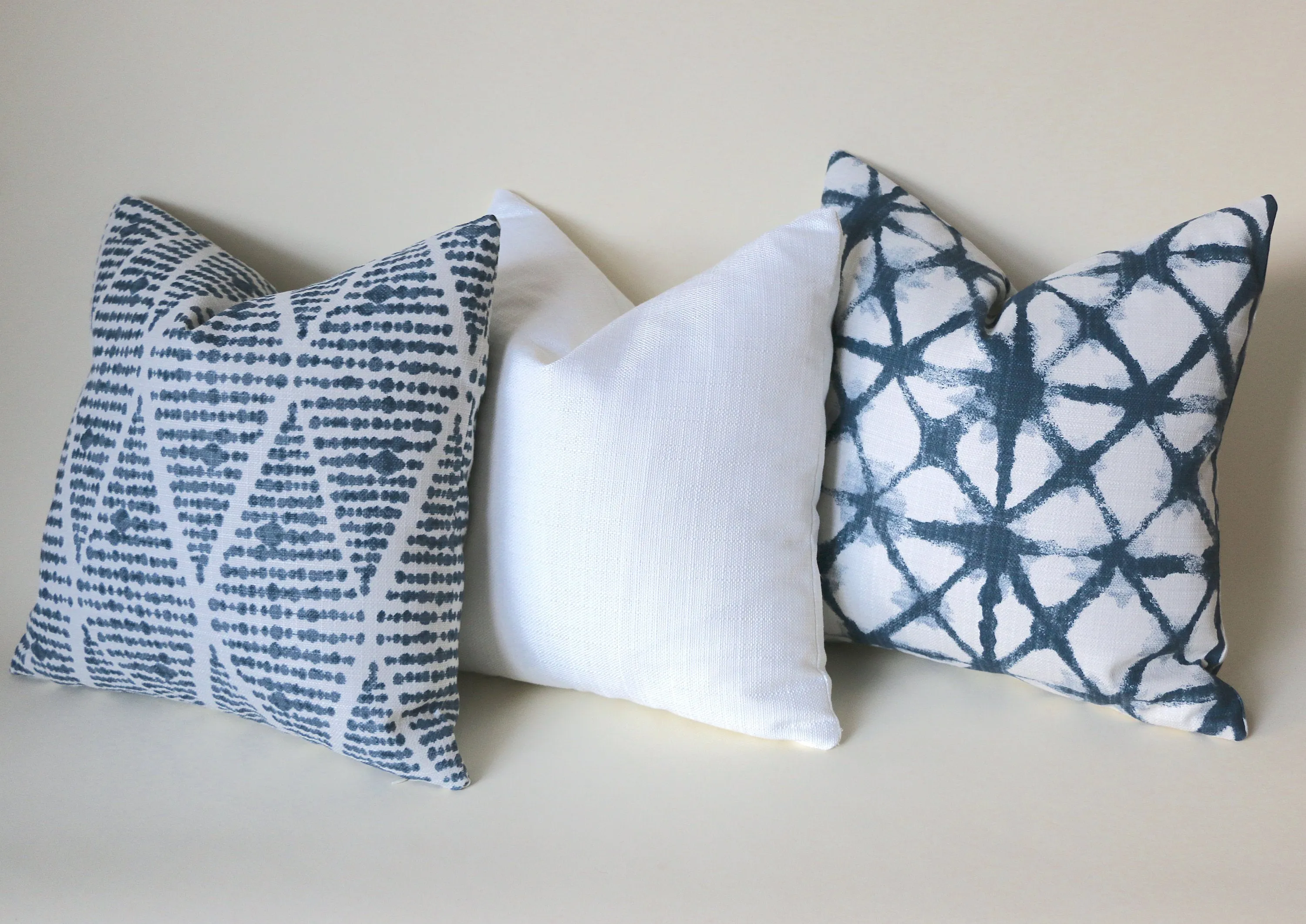 Indigo Collection: Blue Outdoor Pillow cover / 10 SIZES Outdoor Cushion / 20x20 Outdoor Pillow Cover / Outdoor Cushion Cover