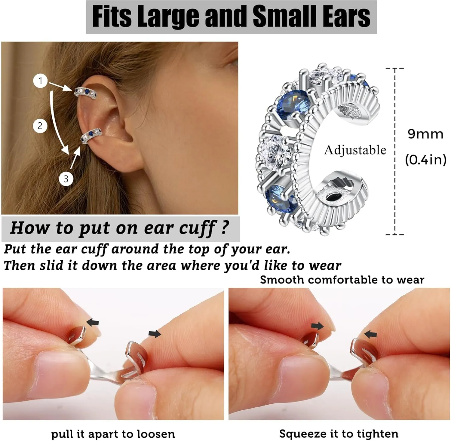 JeryWe 25 Pcs Gold Ear Cuffs for Women Non Piercing Adjustable Ear Cuff Fake Piercings Clip On Upper Ear Cartilage Earrings Helix Wrap Ear Cuff Jewelry Set Sliver