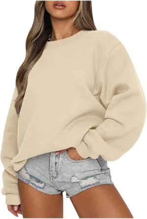 jovati Oversized Sweaters Trendy Sweatshirts Hoodies Womens Fall Winter Outfits Clothes 2024 Pullover Tops Loose Comfy Fashion womens clearance clean girl aesthetic clothes over sized sweatshirt