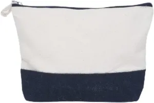 Jute Canvas Pouch, Multipurpose Travel Pouch, Cosmetics, Pencils/Pens, Storage (Black)