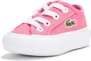 Lacoste Infant's Backcourt Trainers, Pink/White, 3