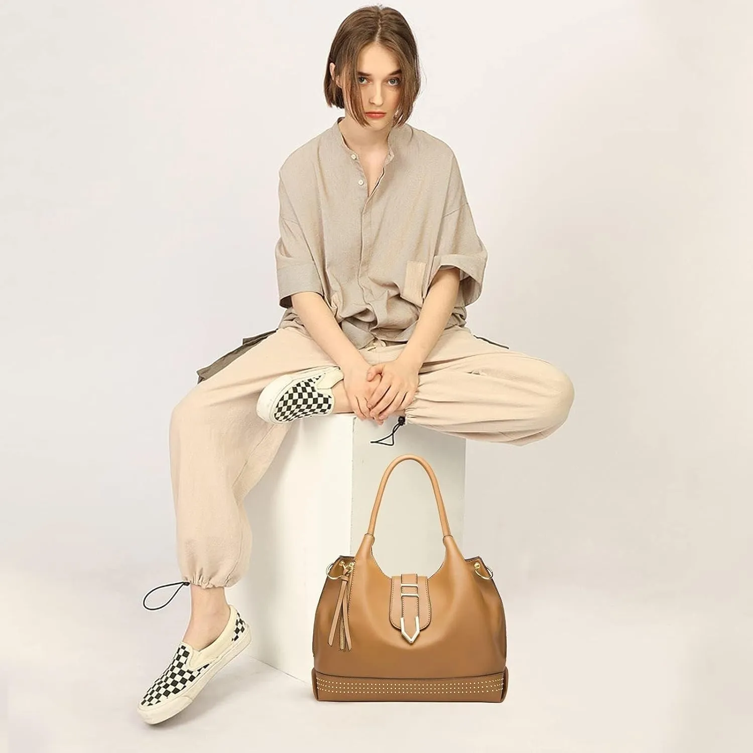 Large Tote Bag 3pcs Set Bags for Women Hobo and Shoulder Bags Soft PU Leather Ladies Handbags and Purses Top Handle Bag Black