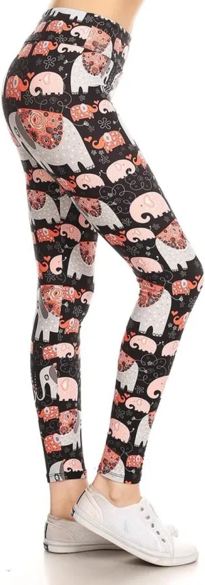 Leggings Depot High Waisted Camouflage & Multiple Print Leggings for Women - Reg, Plus, 1X3X, 3X5X