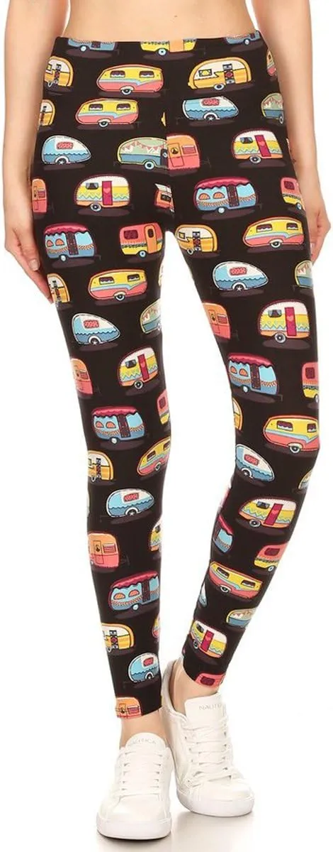 Leggings Depot High Waisted Camouflage & Multiple Print Leggings for Women - Reg, Plus, 1X3X, 3X5X
