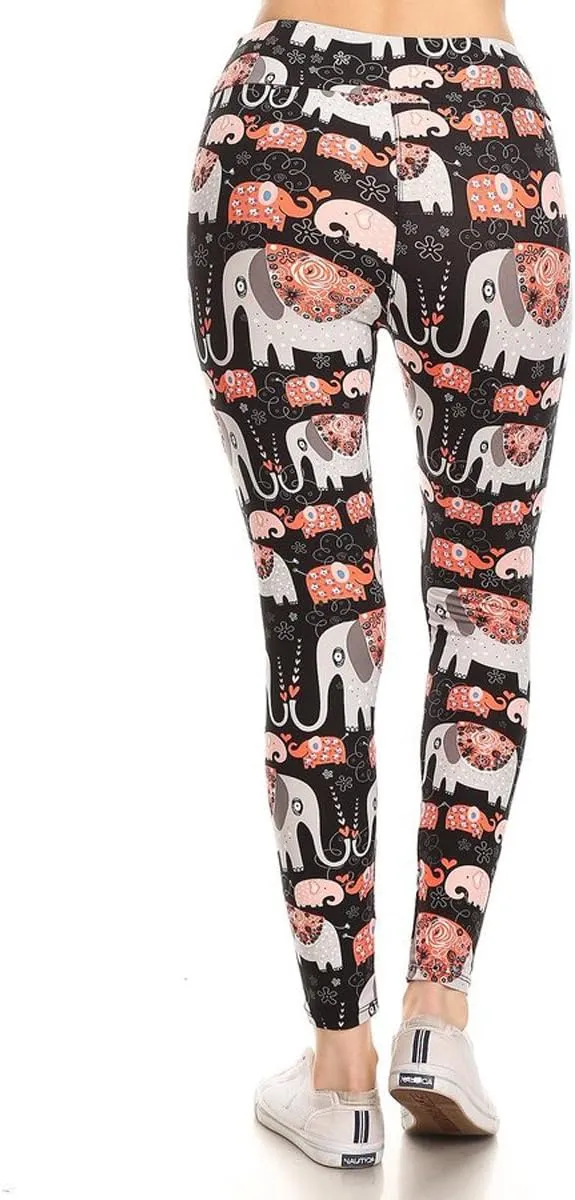 Leggings Depot High Waisted Camouflage & Multiple Print Leggings for Women - Reg, Plus, 1X3X, 3X5X