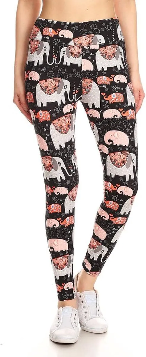 Leggings Depot High Waisted Camouflage & Multiple Print Leggings for Women - Reg, Plus, 1X3X, 3X5X