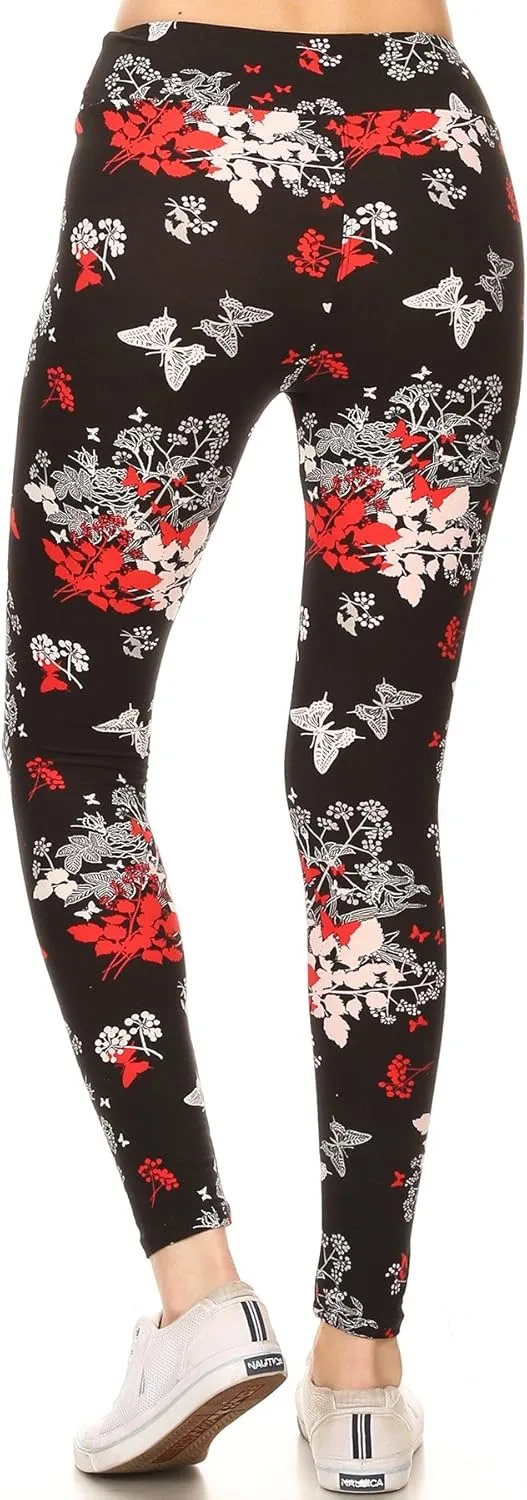 Leggings Depot High Waisted Checkered & Animal Print Leggings for Women - Regular, Plus, 1X3X, 3X5X