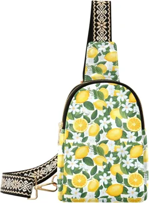 Lemon Fruit Sling Bag for Women Fanny Packs for Women Small Leather Fanny Pack Crossbody Bags Fashion Waist Packs Chest Bag for Travel 21342204
