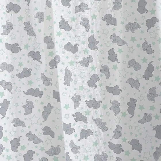 Little Linen Mint Elephant Muslin 1Pk