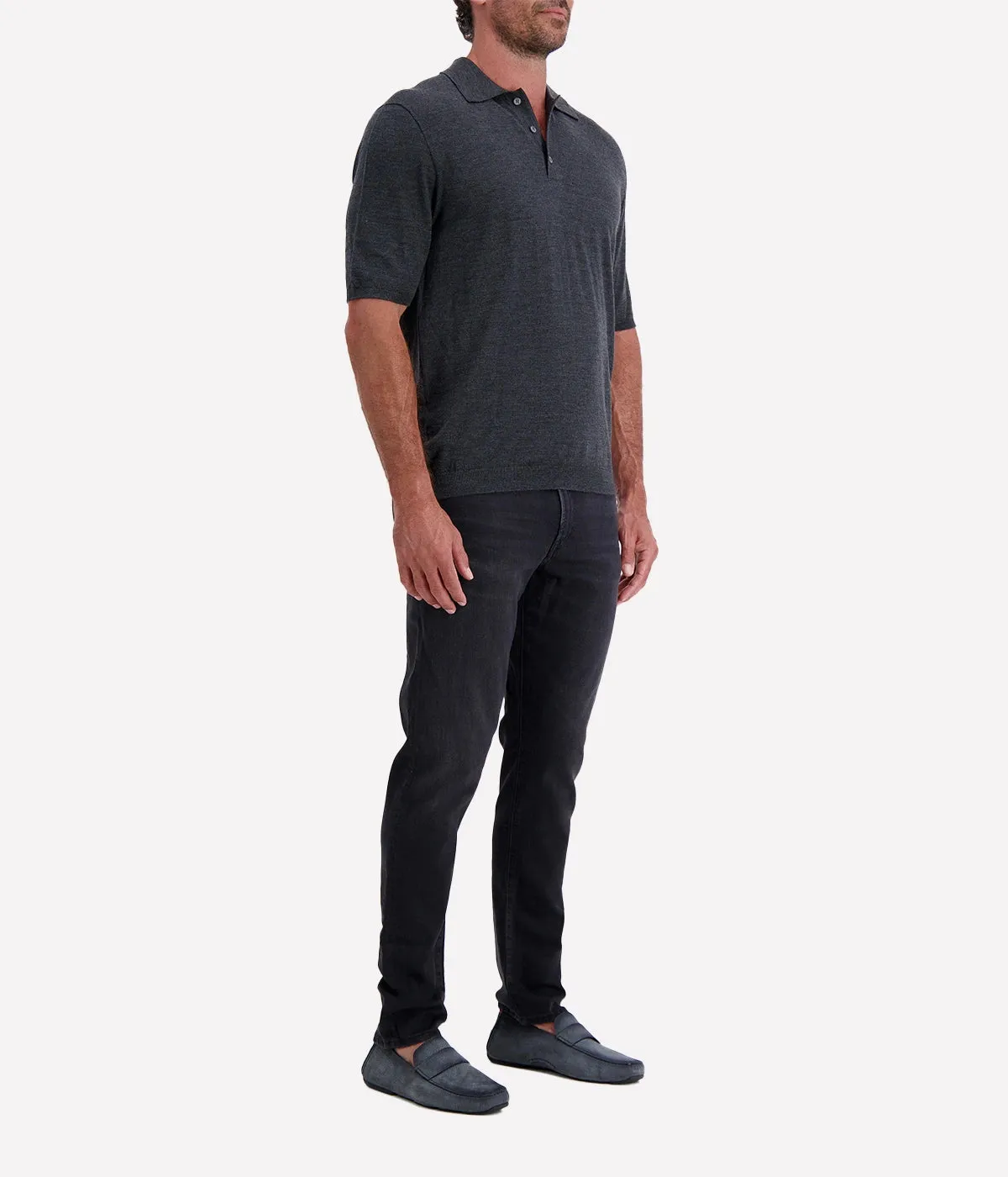 Man Polo in Grey Marl