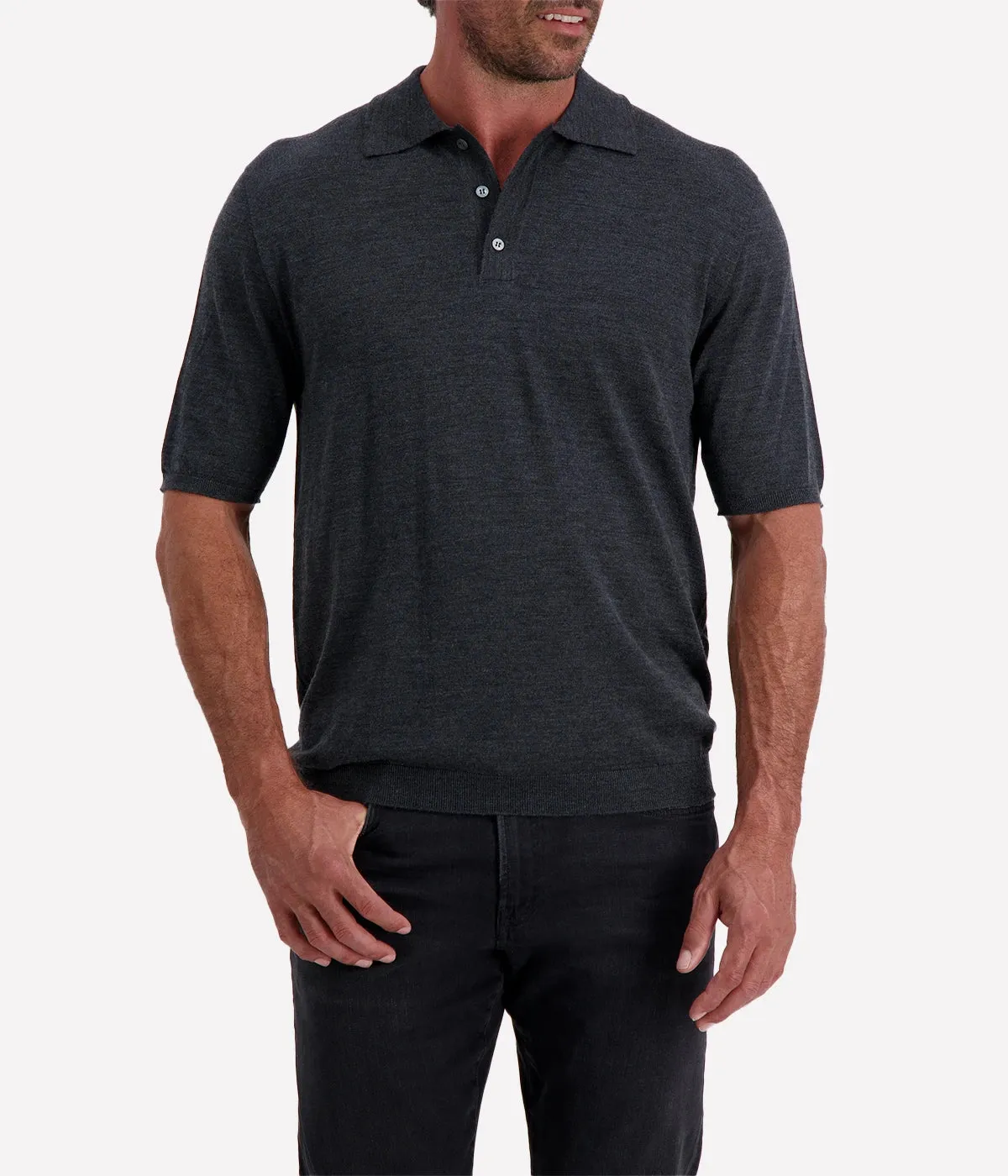Man Polo in Grey Marl