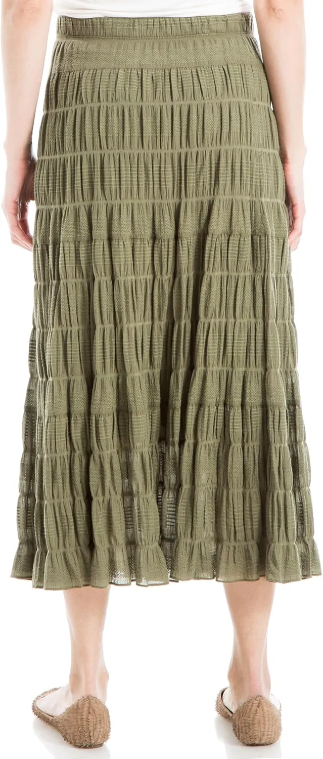 Max Studio Women's Texture Cotton Maxi Skirt