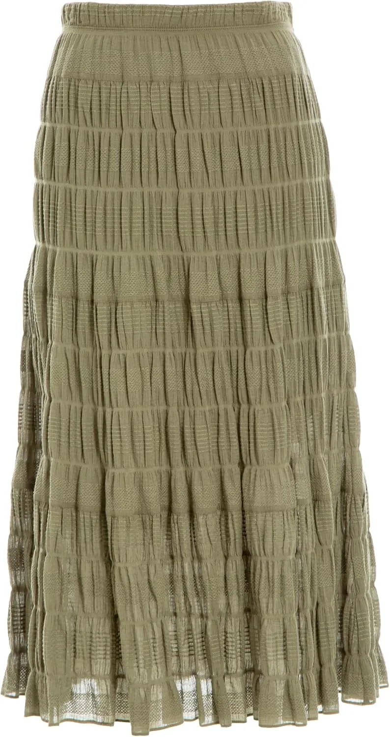 Max Studio Women's Texture Cotton Maxi Skirt