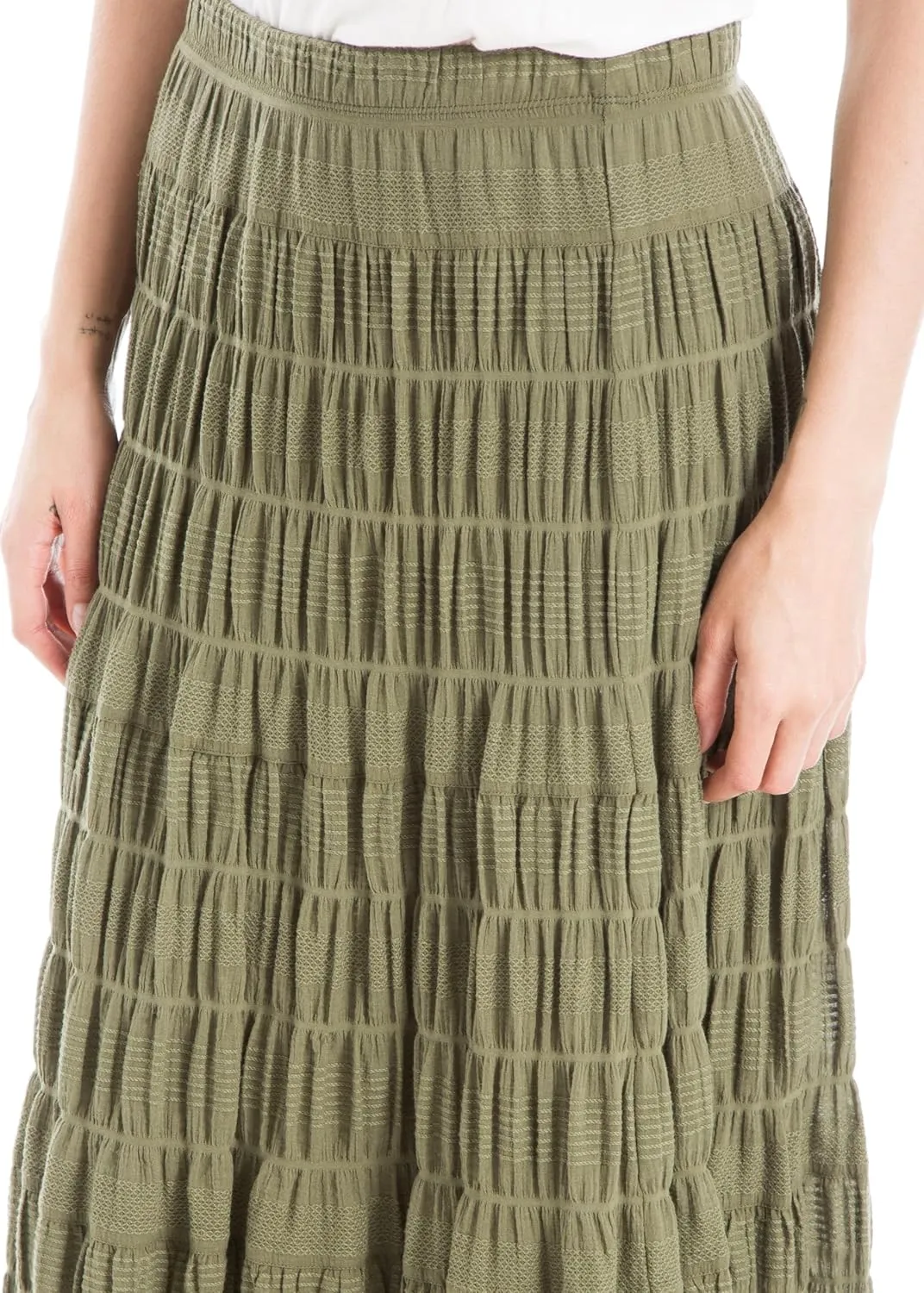 Max Studio Women's Texture Cotton Maxi Skirt
