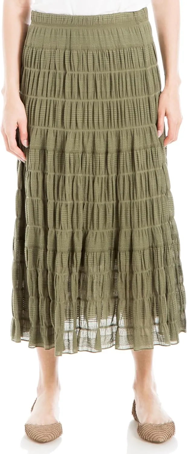Max Studio Women's Texture Cotton Maxi Skirt
