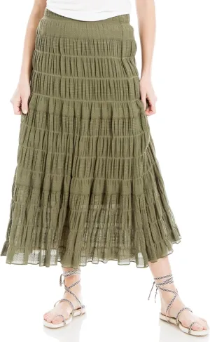 Max Studio Women's Texture Cotton Maxi Skirt