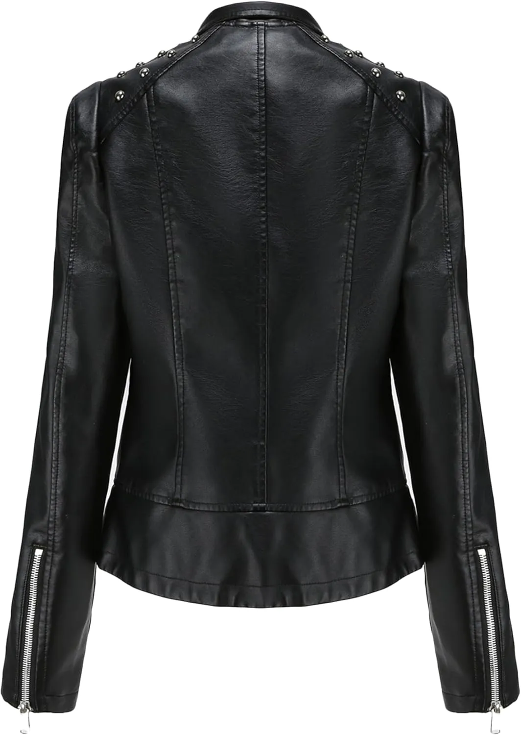 MAYRAIN Womens Oversized Fall Jackets Faux Leather Fashion Coats Winter Motorcycle Collared Jackets