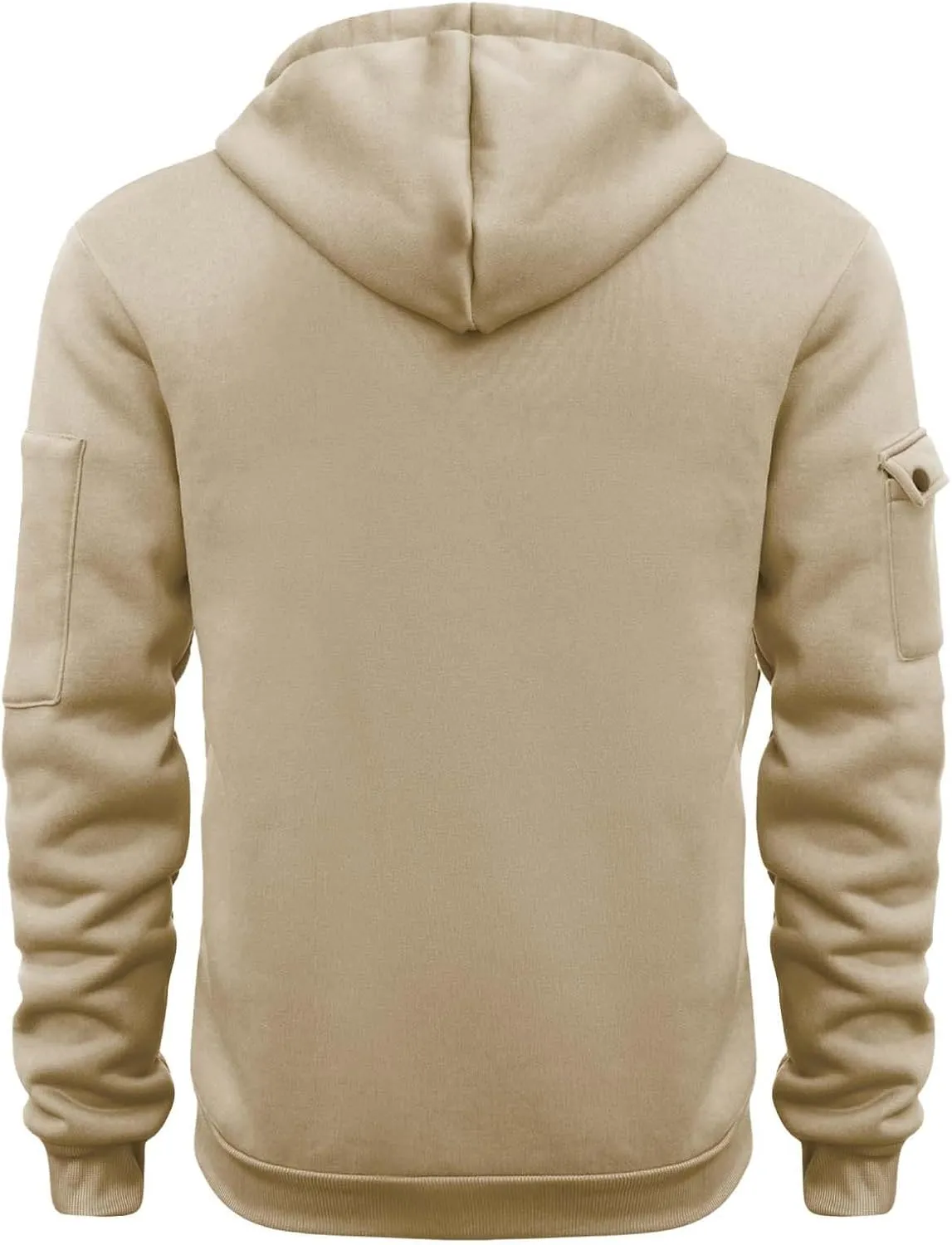 Men Hoodie Hooded Pocket And Solid Autumn Winter Color Sweater Sleeve Jacket Men's blouse Navvy Blue Hoodie Sweaters