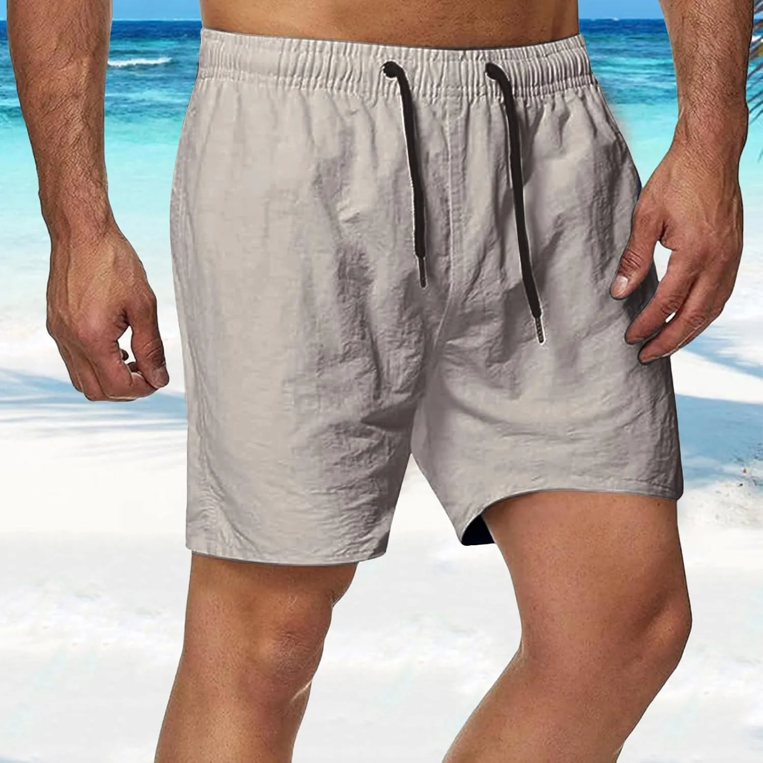 Men Pants Casual Leisure Joggers Sport Sweatpants Open Hem Elasticated Waist Combat Work Pant