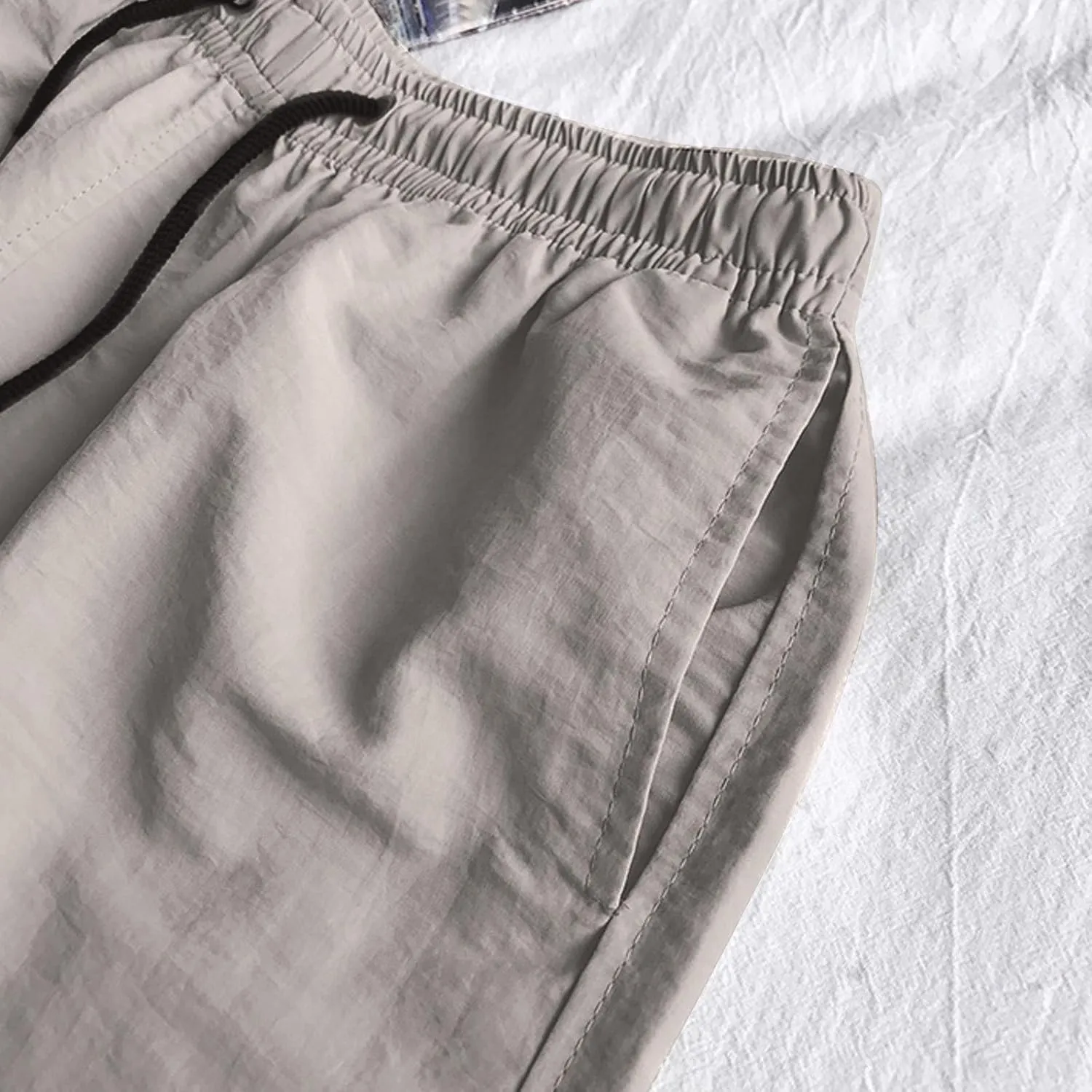 Men Pants Casual Leisure Joggers Sport Sweatpants Open Hem Elasticated Waist Combat Work Pant