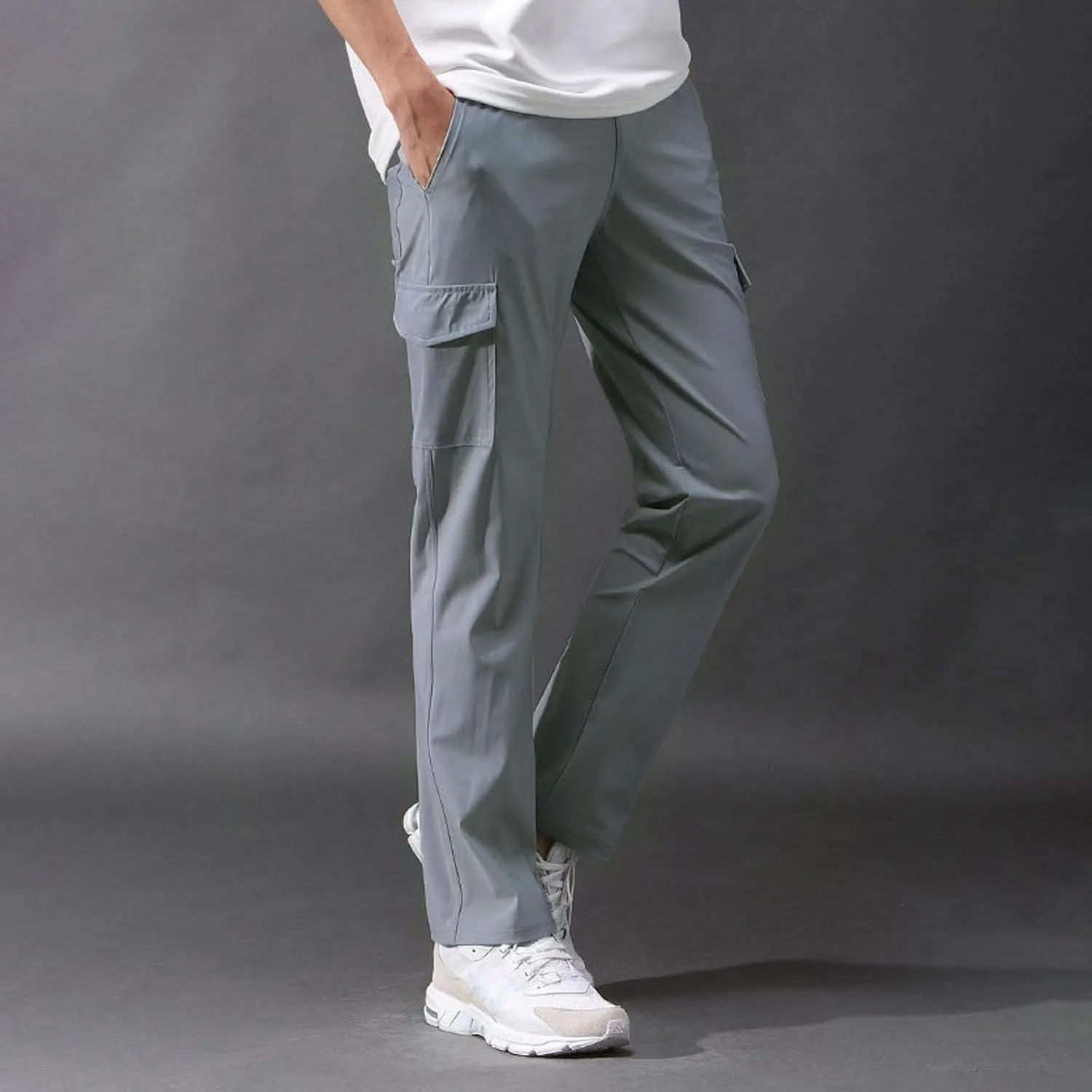 Men's Cargo Pants Long Casual Jogging Pants Stretch Chino Pants Men Regular Casual Pants Slim Fit Business Long Pants