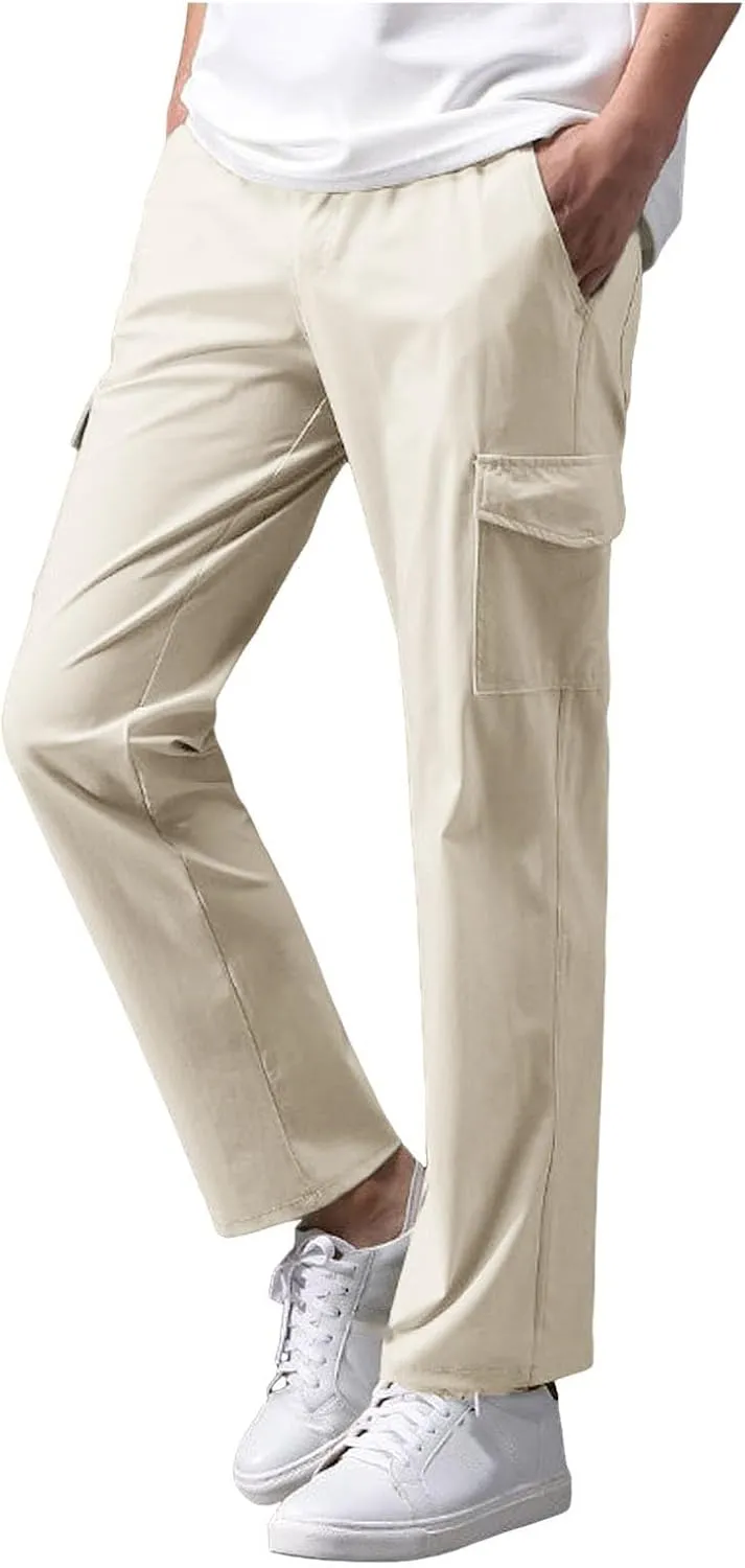 Men's Cargo Pants Long Casual Jogging Pants Stretch Chino Pants Men Regular Casual Pants Slim Fit Business Long Pants