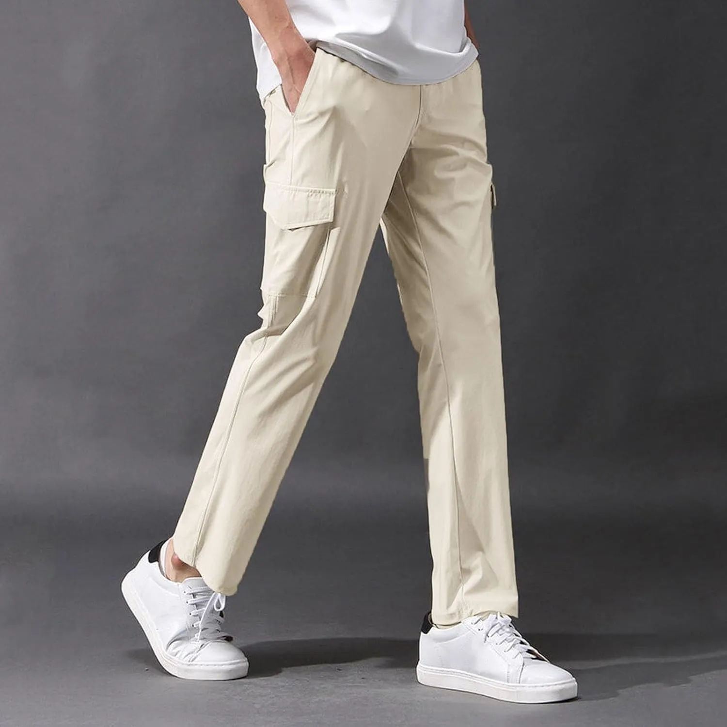 Men's Cargo Pants Long Casual Jogging Pants Stretch Chino Pants Men Regular Casual Pants Slim Fit Business Long Pants