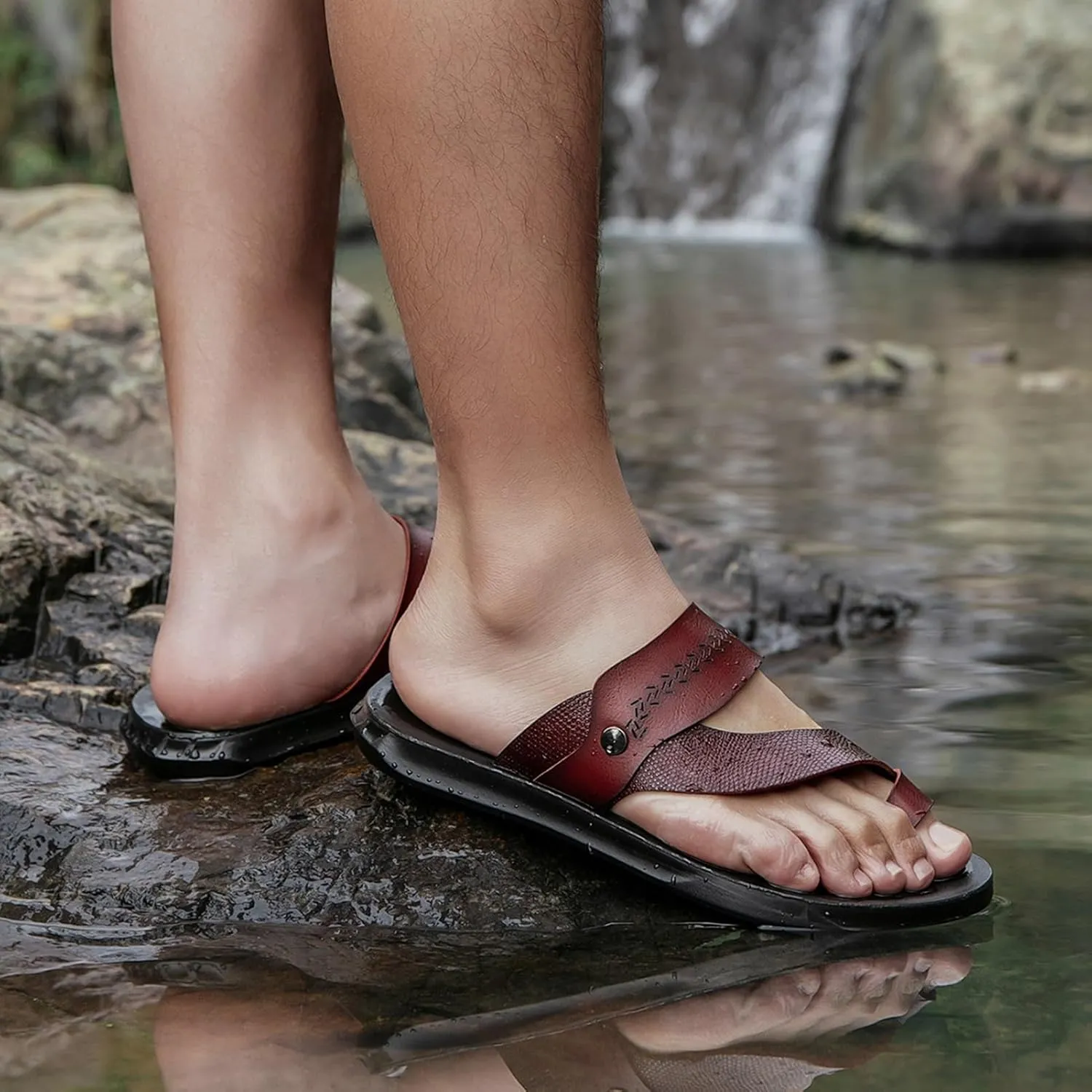 Men's Comfortable Hallux Valgus Thong Sandal,Casual Big Toe Foot Corrector Casual Slippers,Walking Bunion Orthopedic Fashion Flip Flops