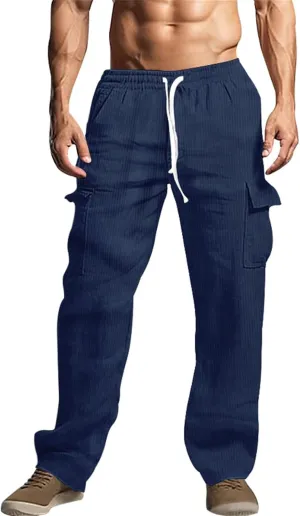 Mens Corduroy Joggers Pants Drawstring Elastic Waist Baggy Tapered Sweatpants Casual Pants Hip hop Streetwear Pant