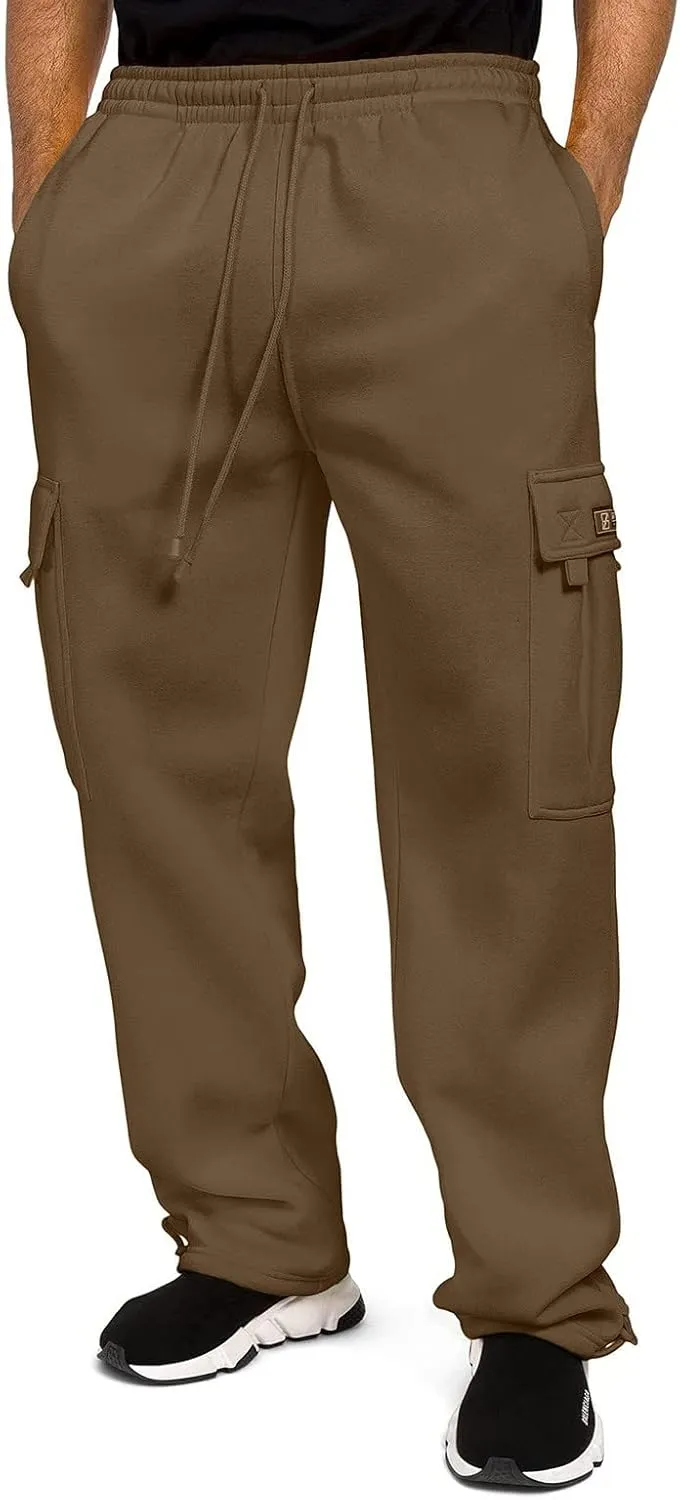 Mens Jogging Pants Casual Plus Size Joggers Running Gym Training Sweatpant Cuffed Hem Elasticated Waist Pant