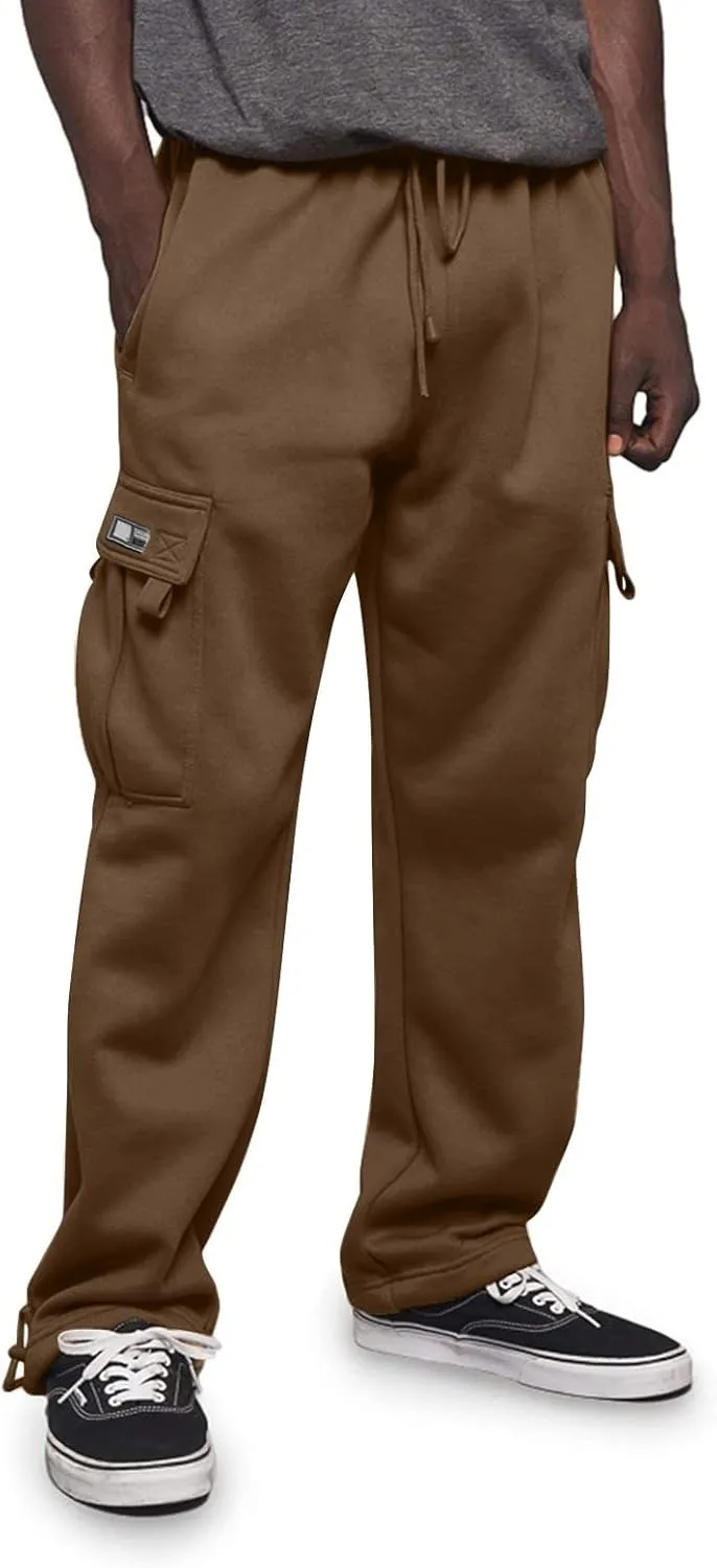 Mens Jogging Pants Casual Plus Size Joggers Running Gym Training Sweatpant Cuffed Hem Elasticated Waist Pant