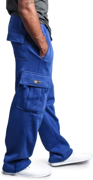 Mens Jogging Pants Casual Plus Size Joggers Running Gym Training Sweatpant Cuffed Hem Elasticated Waist Pant