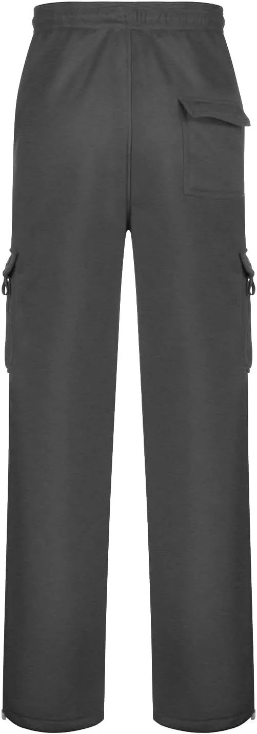 Mens Jogging Pants Casual Plus Size Joggers Running Gym Training Sweatpant Cuffed Hem Elasticated Waist Pant