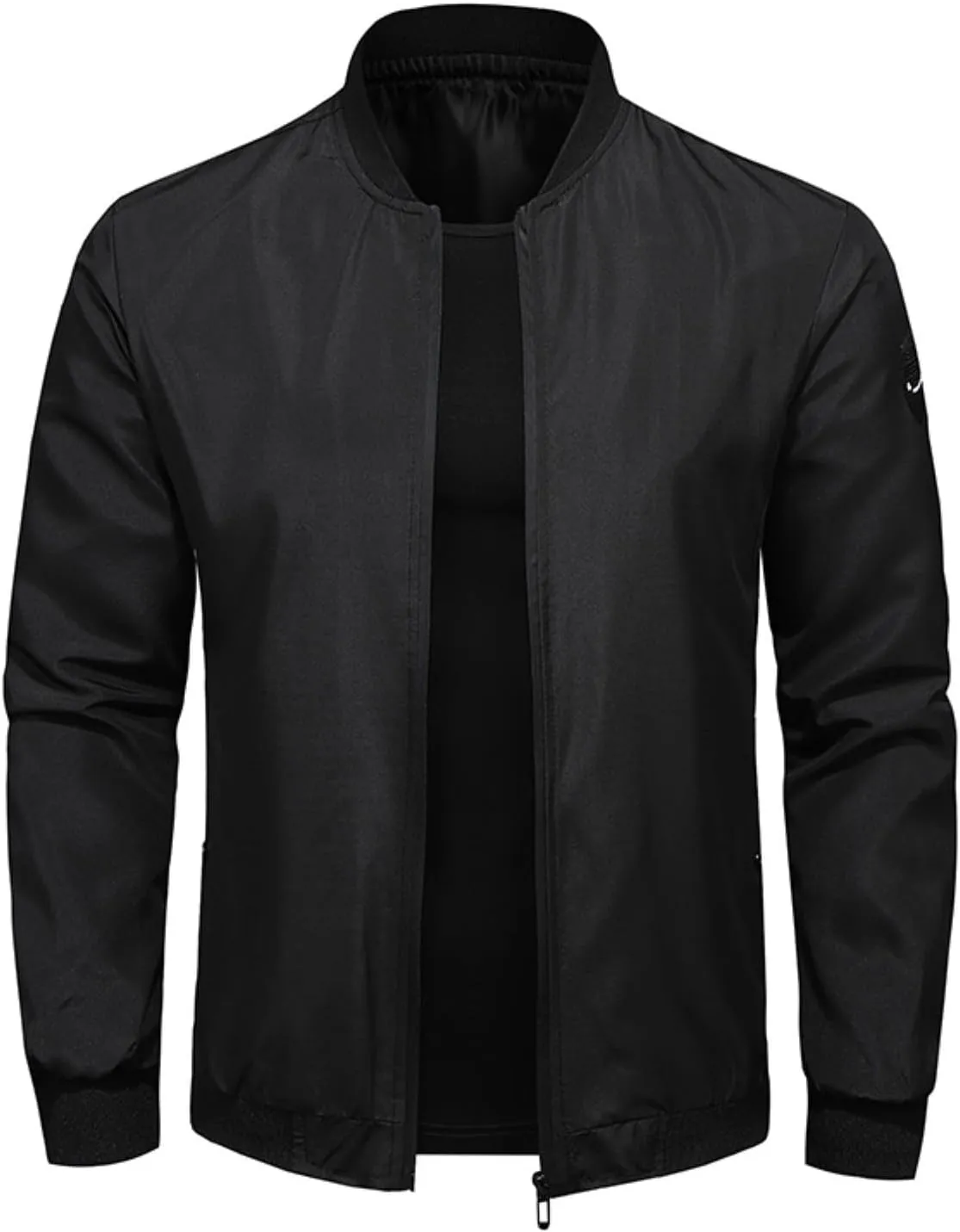 Men's Lightweight Jacket Full Zip Casual Coat Outdoor Windbreaker Jacket Fall Stylish Casual Sports Coats with Pocket