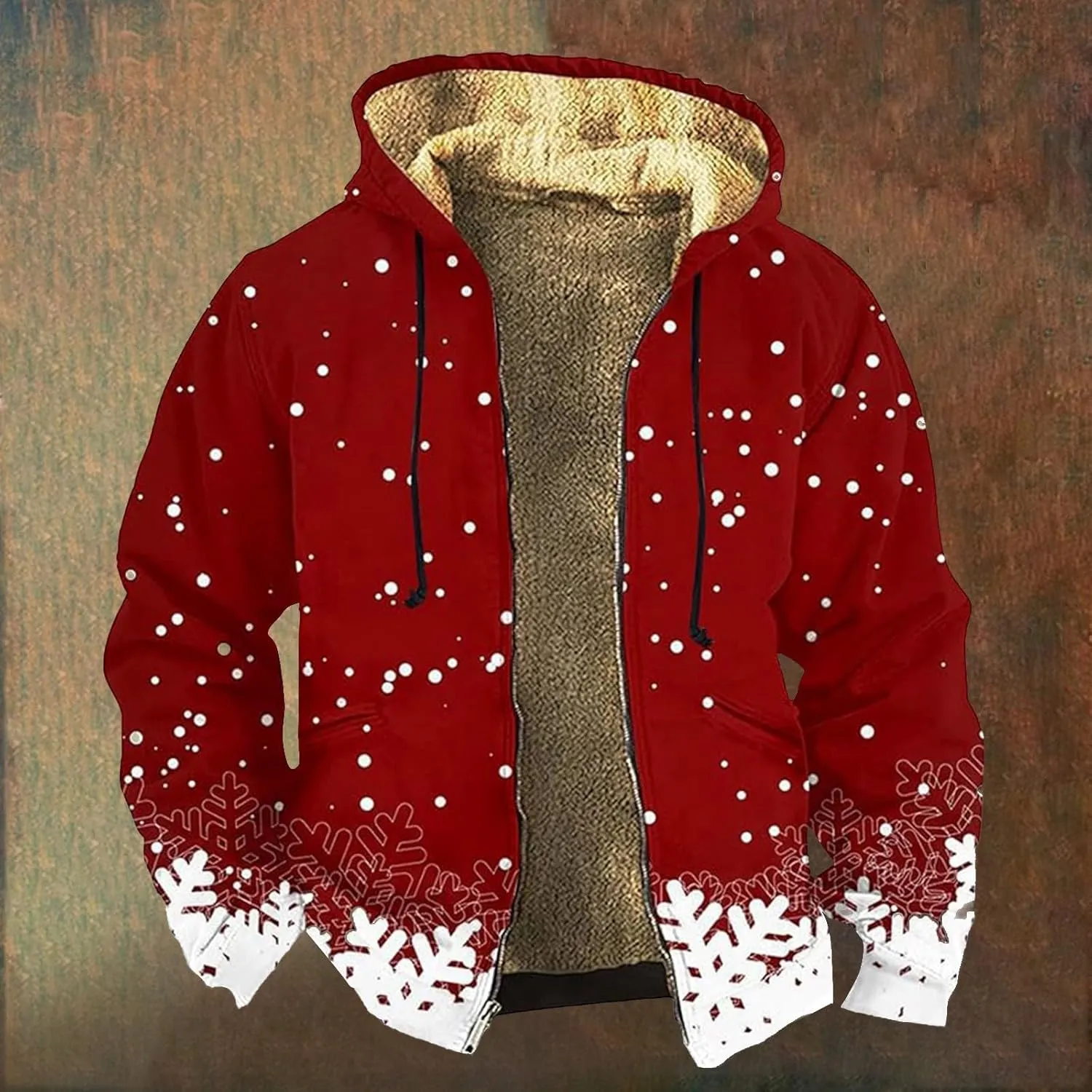 Men's Puffer Jacket Waterproof Winter Coats Western Cowboy 3D Printed Hooded Thermal Snowboard Jacket Parka Raincoat