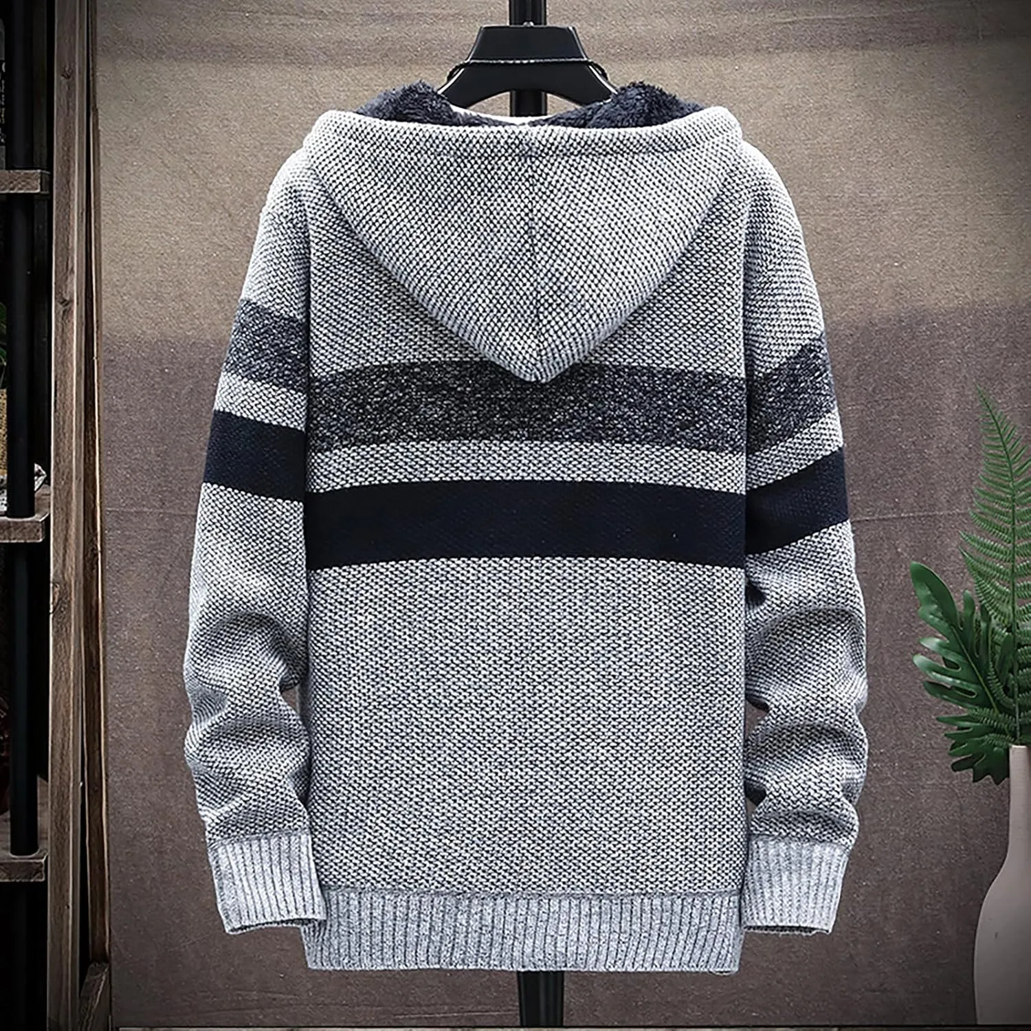 Men's Rain Jackets Waterproof Zip Up Fleece Jacket Heavyweight Hooded Sweatshirt Warm Thick Coat Jackets, M-3XL