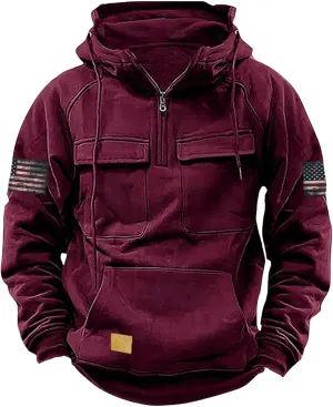 Men'S Sweatshirts Sweatshirt Men's Winter Plus Velvet Thickened Warm Cold Proof Heavy Sweatshirt Moisture Wicking &