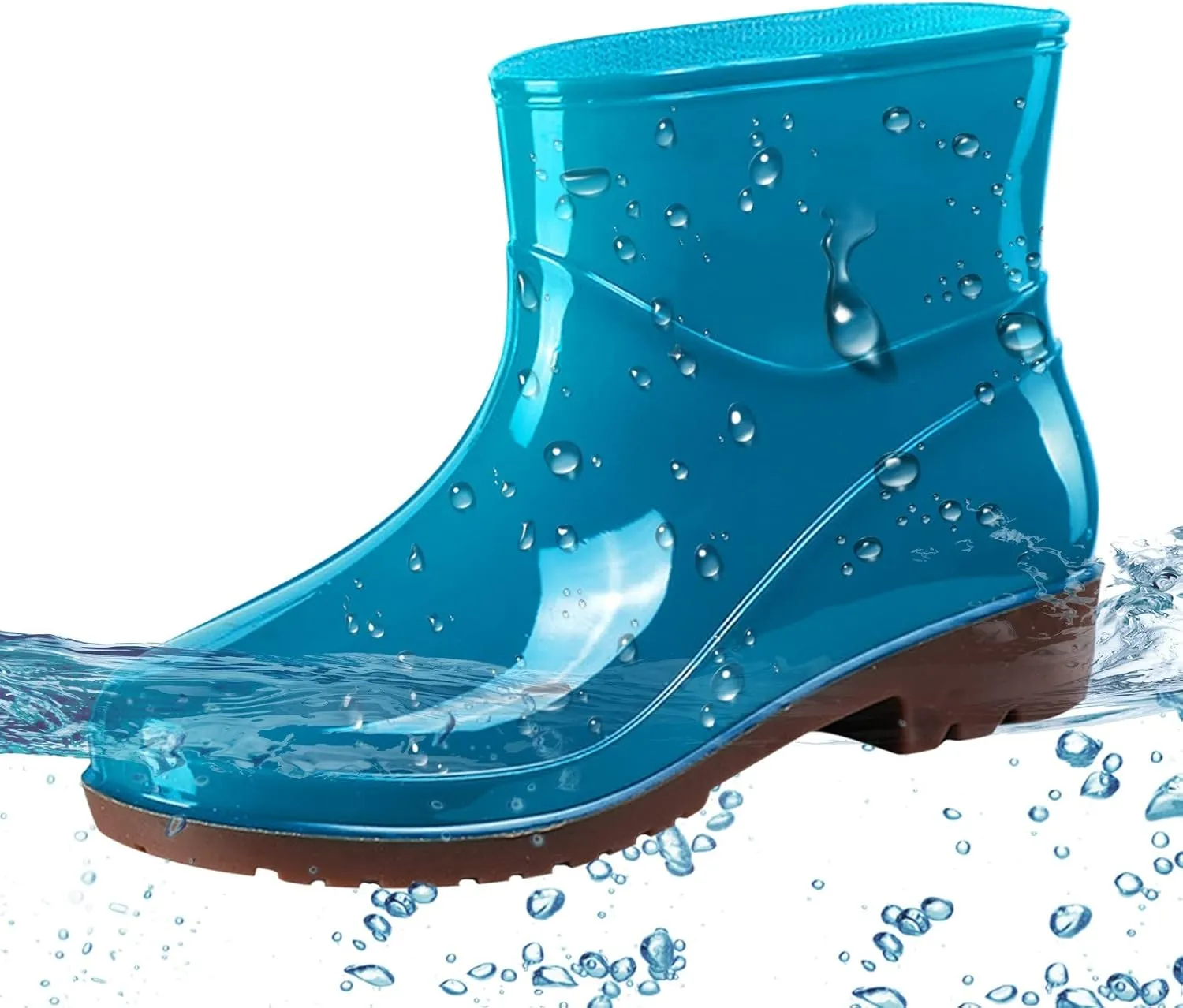 Men's Waterproof Rubber Rain Boots Fishing Boots Non-slip Rain Boots Outdoor Work Boots Lightweight Mid-calf Boots