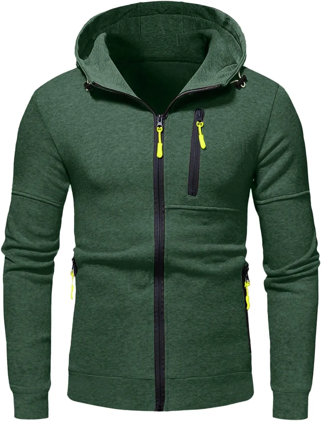 Mens Zip Up Hoodies Heavyweight Fleece Sports Track Jackets Sweatshirts for Gym Running