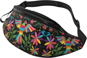 Mexican Traditional Textile Style Men'S Women'S Waist Bag Casual Daypack Belt Bag Fanny Pack For Sports Travel Workout Running Hiking