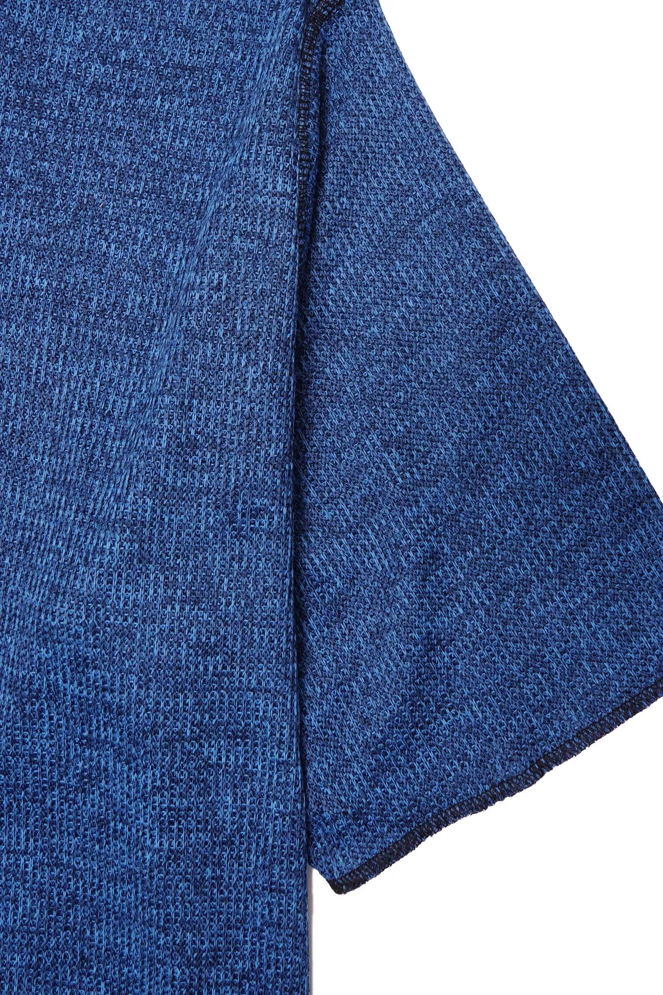 MILITIA MOCK NECK TEE IN CERULEAN