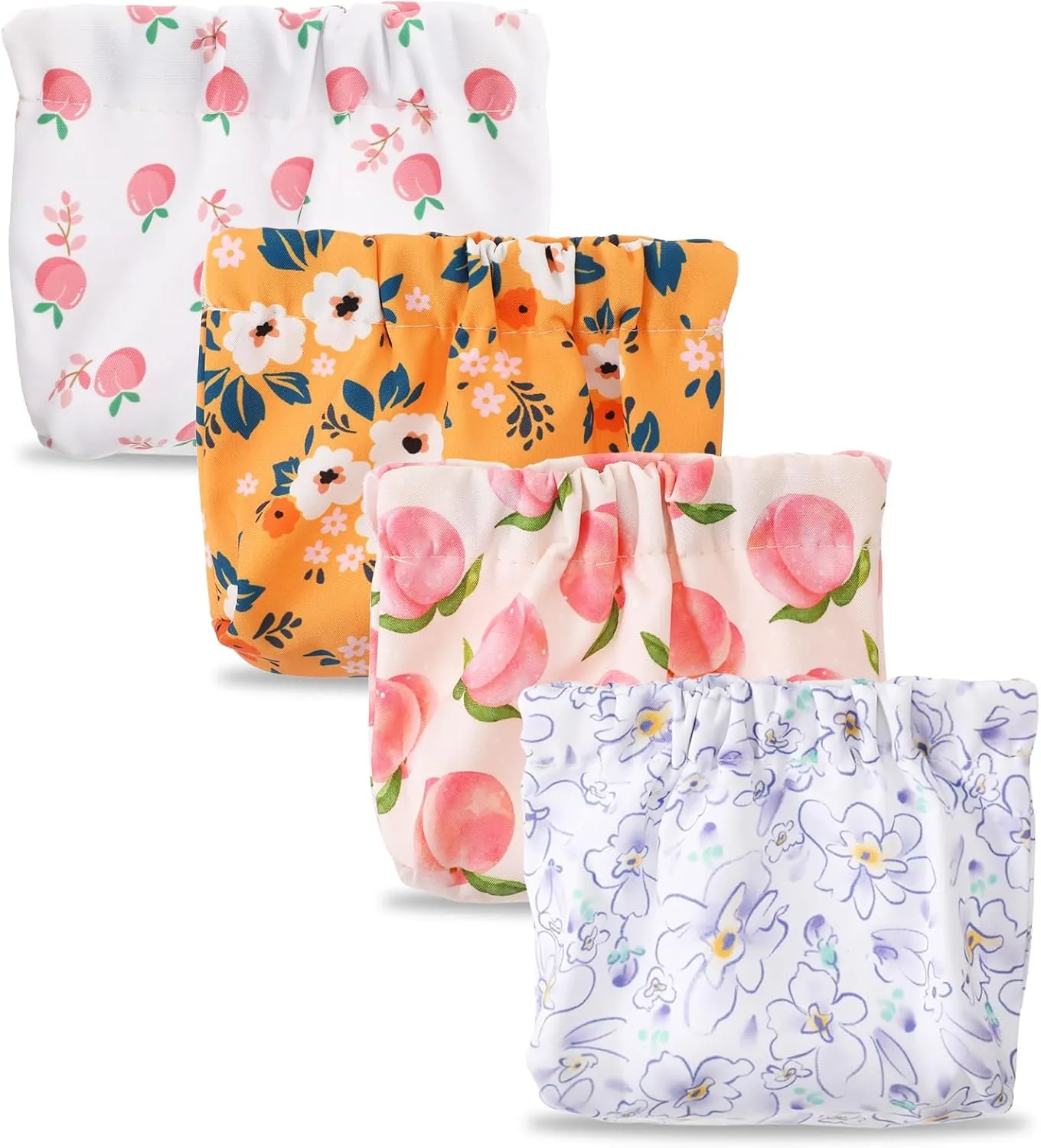 Mini Makeup Bag for Purse, 4 Pcs-Cosmetic Bag Waterproof Pouch for Women, Coin Purse Self-closing Small Travel Kit Lipstick Cosmetic Storage Bags