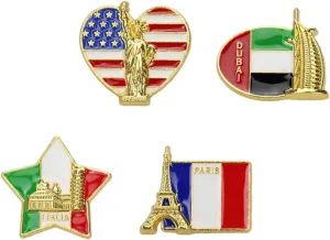 National Lapel Pin Flag Badge American Flag Lapel Pins Enamel Brooch for