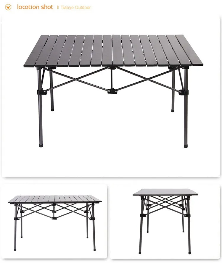 Outdoor Folding Table Chair Camping Set  Ultralight Aluminium Alloy BBQ Picnic Table Waterproof Durable Folding Table Desk