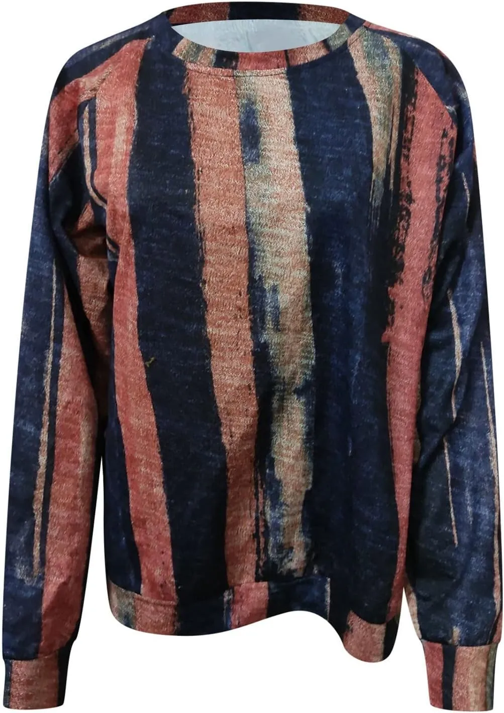 Oversized Sweatshirt for Women Crew Neck Floral Print Casual Loose Fit Pullover Tops Long Sleeve Fleece Sweater Blouse