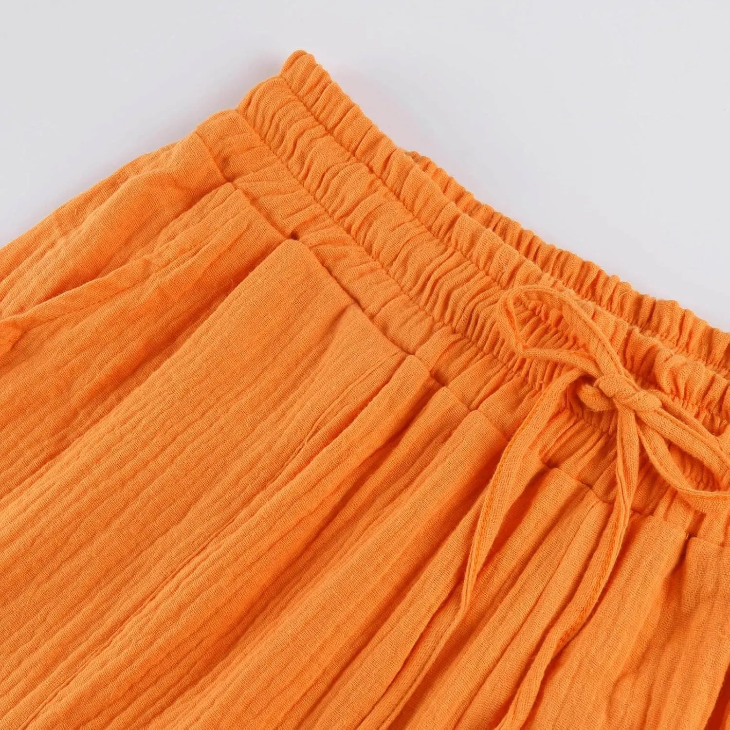 Oversized Wide Leg Lounge Pants Women Baggy Low Rise Cotton Pants Vintage Streetwear Summer Casual Loose Flowy Pants