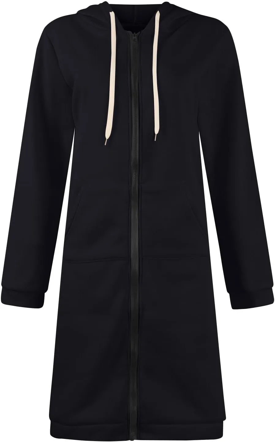 Palaver Long Hoodies for Women oversized Zipper Hooded Jacket Winter Lightweight Fall Casual Sweatshirts with Pockets