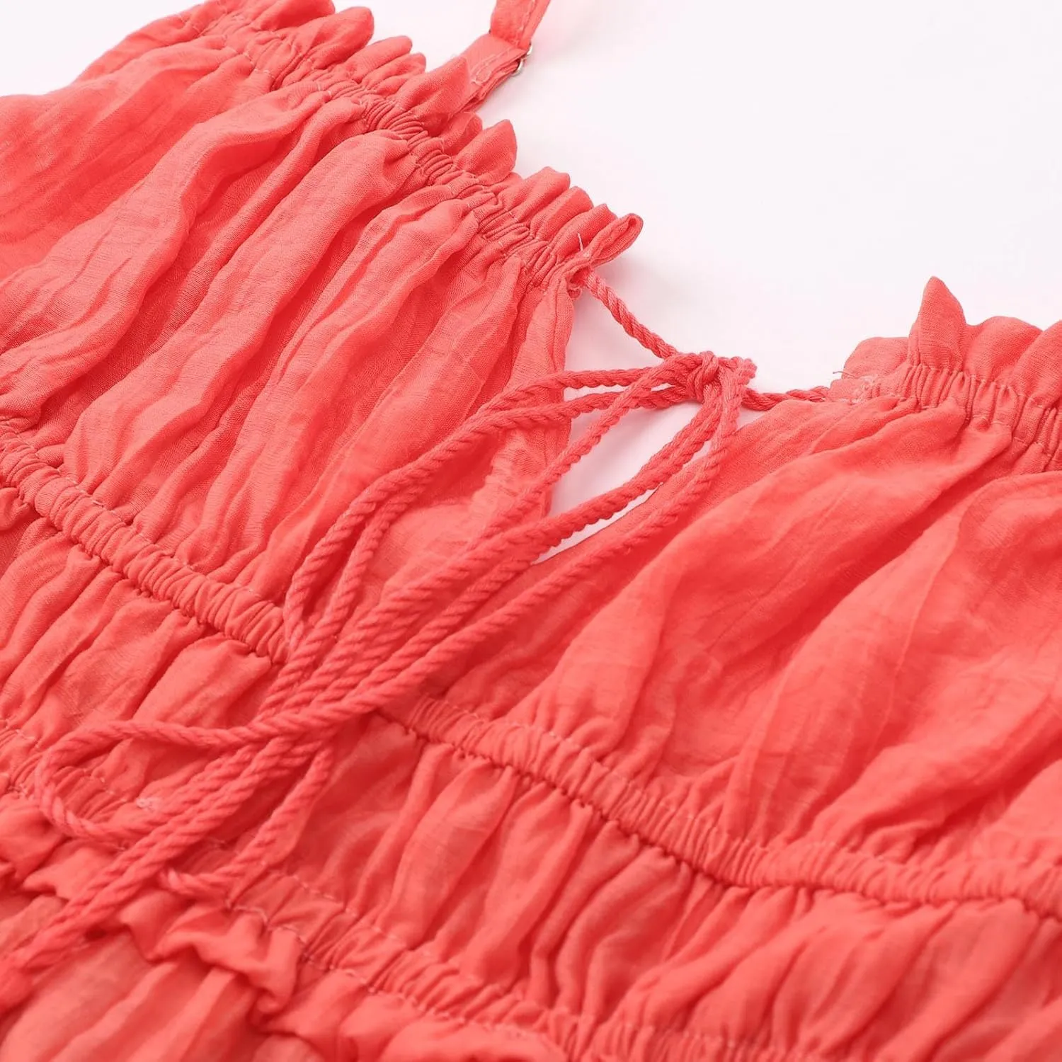 Party Dresses for Women Spaghetti Strap Short Beach Vacation Dress Sleeveless Ruffle Tiered Flowy A Line Mini Sundress