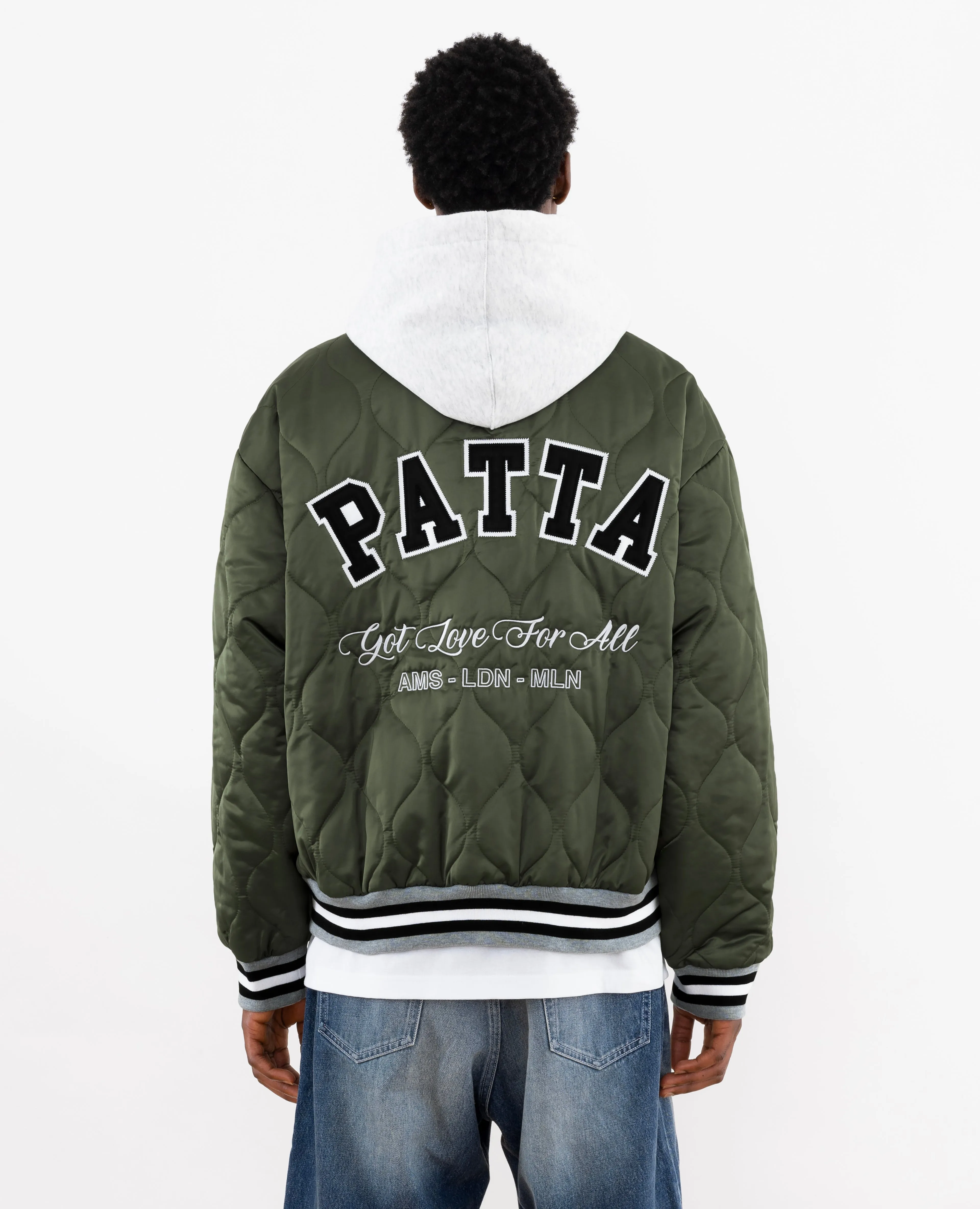 Patta Hooded Bomber Jacket (Beetle)